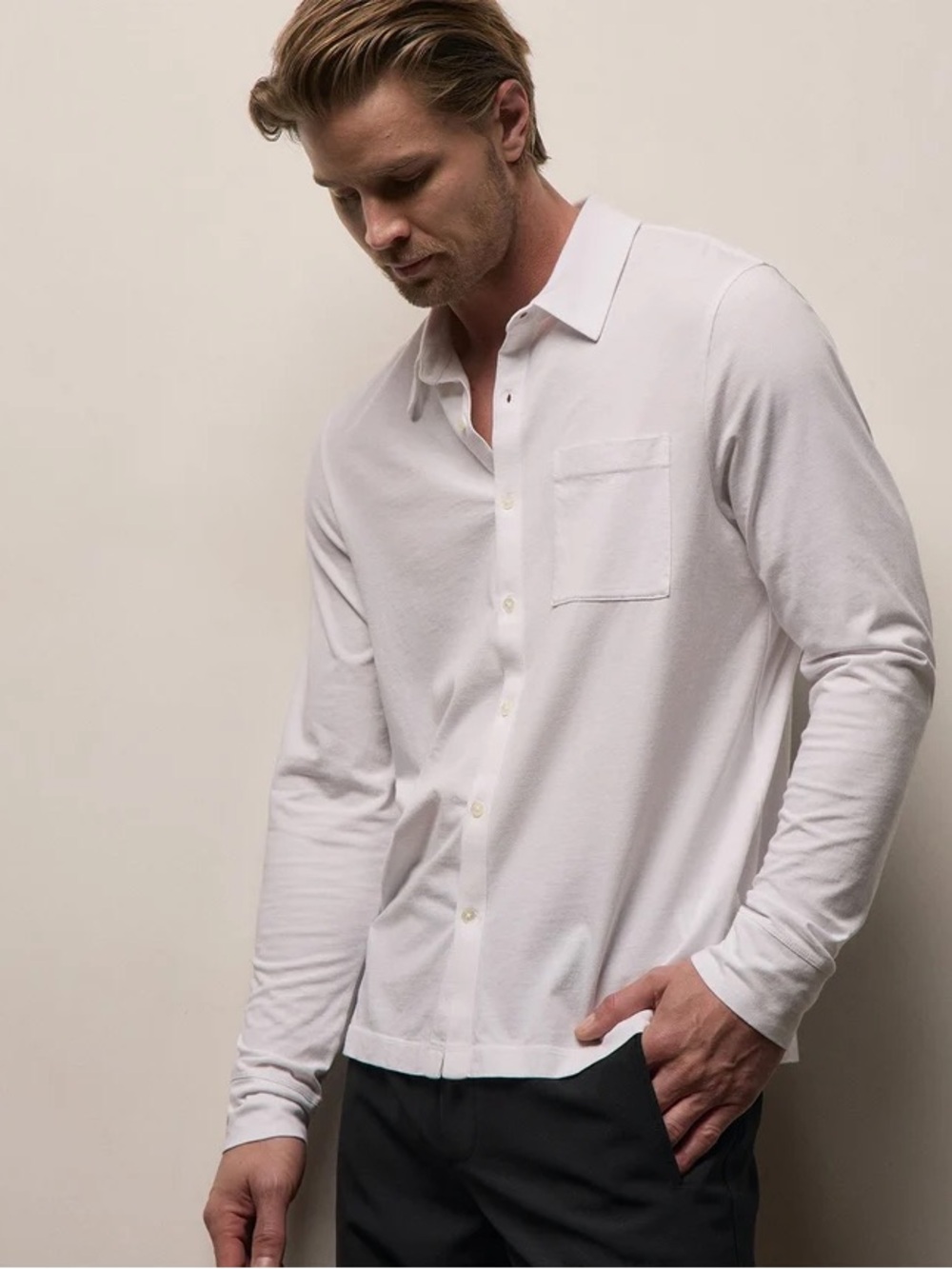 James Perse Clean Finish Jersey Shirt - Picture 3 of 12